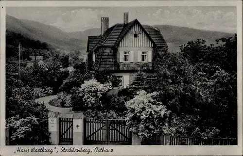 Ak Stecklenberg Thale im Harz, Haus Wartburg