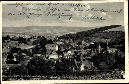 Ak Neviges Velbert Nordrhein Westfalen, Panorama vom Ort, Eisenbahn