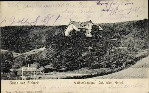 Ak Einbeck in Niedersachsen, Waldschlösschen, Inh. Albert Erfurt