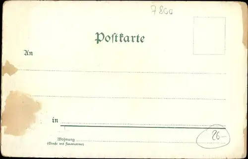 Litho Freiburg im Breisgau, schöne Detailansicht