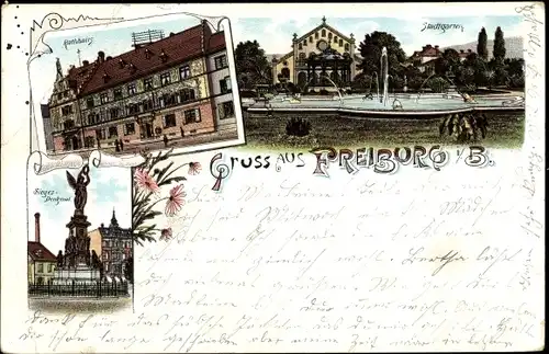 Litho Freiburg im Breisgau, schöne Detailansicht