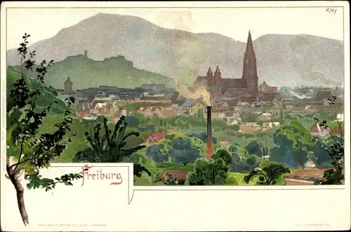 Litho Freiburg im Breisgau, schöne Detailansicht