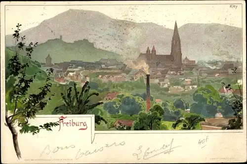 Litho Freiburg im Breisgau, schöne Detailansicht