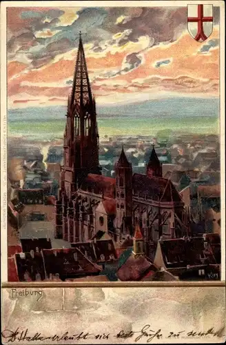 Litho Freiburg im Breisgau, schöne Detailansicht