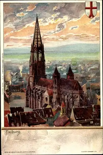 Litho Freiburg im Breisgau, schöne Detailansicht