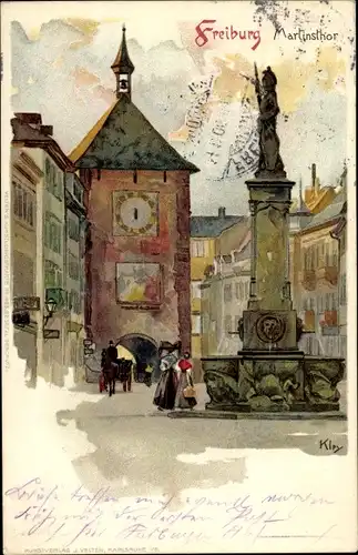 Litho Freiburg im Breisgau, schöne Detailansicht