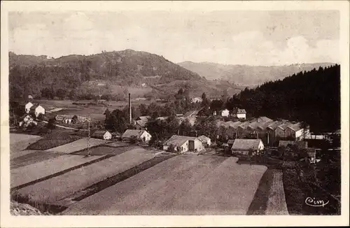 Ak Servance Haute Saône, Tissage du Menisot, Panorama vom Ort