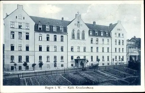 Ak Hagen in Westfalen, Kath. Krankenhaus, Außenansicht