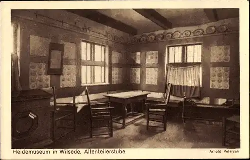 Ak Wilsede Bispingen im Heidekreis, Heidemuseum, Altenteilerstube