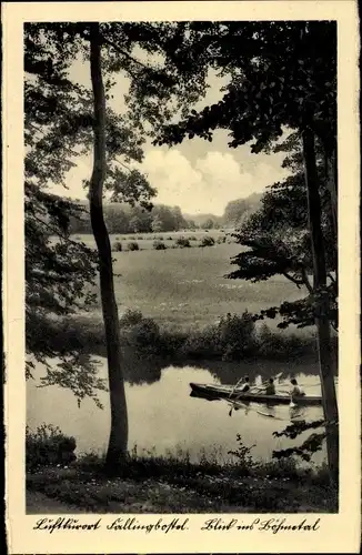 Ak Bad Fallingbostel Lüneburger Heide, Blick ins Lömetal