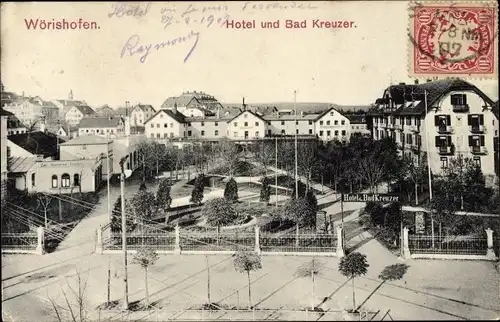 Ak Bad Wörishofen im Unterallgäu, Hotel und Bad Kreuzer, Restaurant