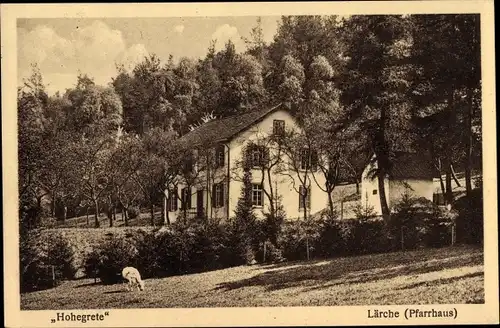 Ak Hohegrete Pracht Sauerland, Erholungsheim Lärche, Pfarrhaus