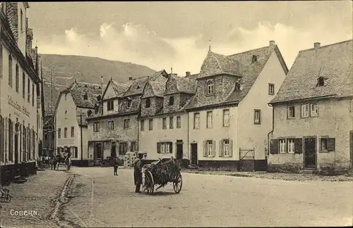 Ak Kobern Gondorf Rheinland Pfalz, Straßenpartie, Handkarren, Gasthaus