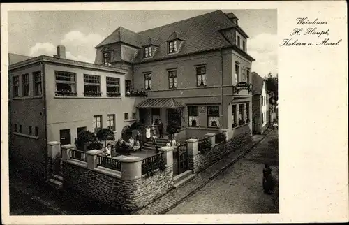 Ak Kobern Gondorf Rheinland Pfalz, Weinhaus, Bes. Heinr. Haupt