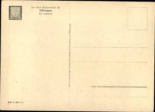 Ak Tübingen am Neckar, Schloss, Gesamtansicht, Uferseite