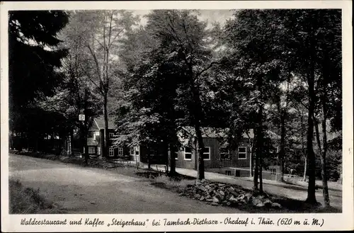 Ak Ohrdruf in Thüringen, Restaurant Steigerhaus, Panorama