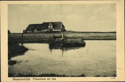 Ak Westerland auf Sylt, Friesenhaus am See, Panorama