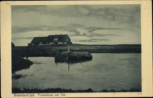 Ak Westerland auf Sylt, Friesenhaus am See, Panorama