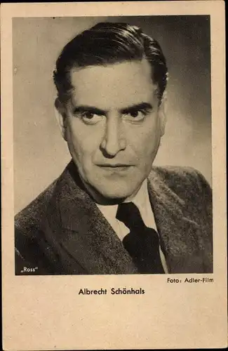 Ak Schauspieler Albrecht Schönhals, Portrait, Ross Verlag