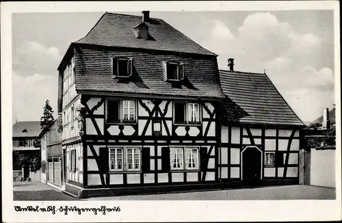 Ak Unkel am Rhein, Schutzengelhaus, Kirchstraße 2, Fachwerkhaus