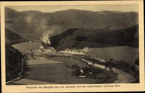 Ak Werdohl im Sauerland, Lennetal mit der elektrischen Zentrale Mark