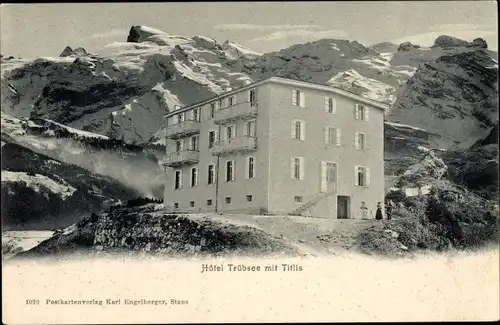 Ak Wolfenschiessen Nidwalden, Hotel Trübsee mit Titlis