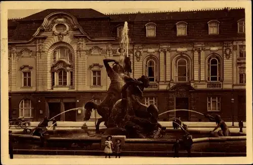 Ak Hamburg Altona, Stuhlmannbrunnen am Kaiserplatz