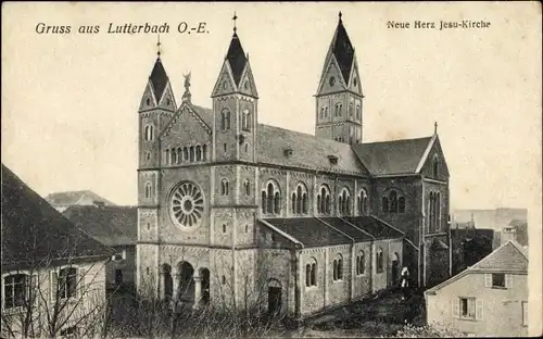 Ak Lutterbach Elsass Haut Rhin, Neue Herz Jesu Kirche