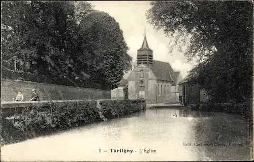 Ak Tartigny Oise, L'Eglise, Kirche St. Martin