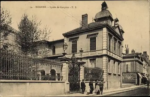 Ak Roanne Loire, Lycée de Garçons, Jungengymnasium