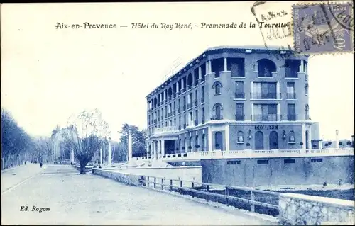 Ak Aix en Provence Bouches du Rhône, Hôtel du Roy René, Promenade de la Tourette