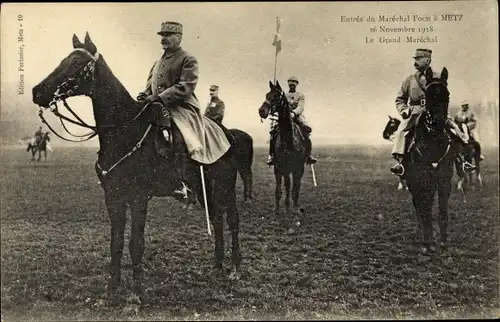 Ak Metz Moselle, Maréchal Ferdinand Foch, 26 Novembre 1918, Pferde 