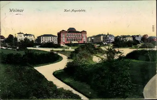 Ak Weimar in Thüringen, Blick auf den Karl August Platz