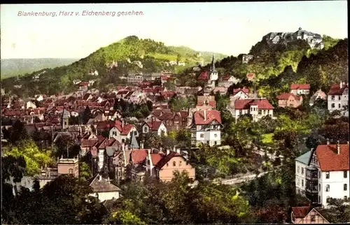 Ak Blankenburg am Harz, Ort vom Eichenberg gesehen