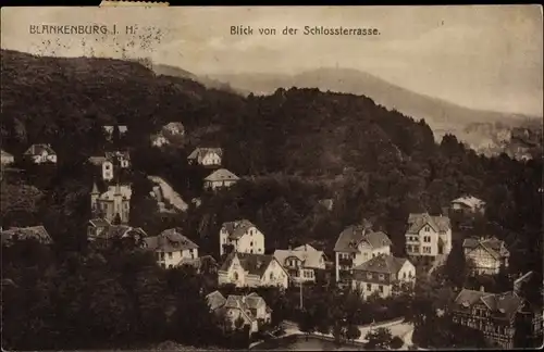 Ak Blankenburg am Harz, Blick von der Schlossterrasse