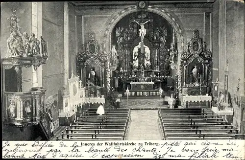 Ak Triberg im Schwarzwald, Inneres der Wallfahrtskirche