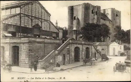 Ak Niort Deux Sèvres, Les Halles et le Donjon