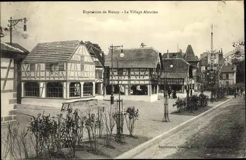 Ak Nancy Meurthe et Moselle Lothringen, Exposition, Village Alsacien