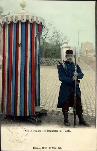 Ak Armée Francaise, Infanterie au Poste, Französischer Wachtposten