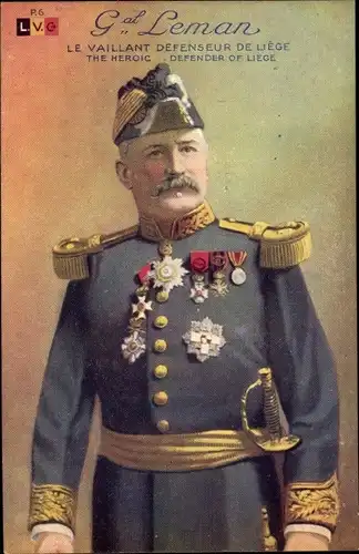 Ak General Gérard Leman, Portrait, Zweispitz Hut