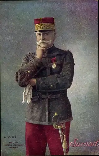 Ak General Maurice Sarrail, Portrait