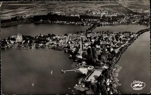 Ak Ratzeburg in Schleswig Holstein, Panorama vom Ort, Fliegeraufnahme