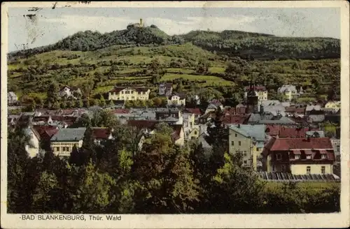 Ak Bad Blankenburg Thüringen, Blick auf den Ort mit Umgebung