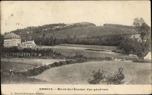 Ak Orroir Mont de l'Enclus Wallonien Hennegau, Vue generale, Berg und Gasthaus