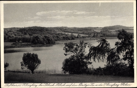 Ak Klingberg Scharbeutz Ostholstein, Blick auf den Pönitzer See und die