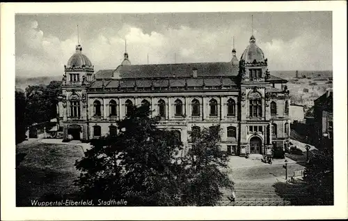 Ak Elberfeld Wuppertal Nordrhein Westfalen, Blick auf Stadthalle