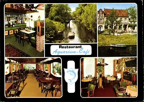 Ak Friedrichstadt in Nordfriesland, Restaurant Aquarium Café, Besitzer M. Boddenberg