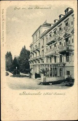 Ak Badenweiler am Schwarzwald, Hotel Sommer, Vorderansicht