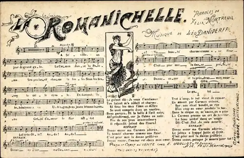 Lied Ak La Romanichelle, Paroles de Felix Mortreuil, Musique de Léo Daniderff