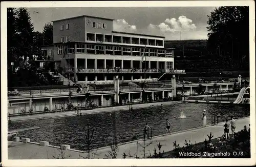 Ak Głuchołazy Zdrój Bad Ziegenhals Schlesien, Waldbad